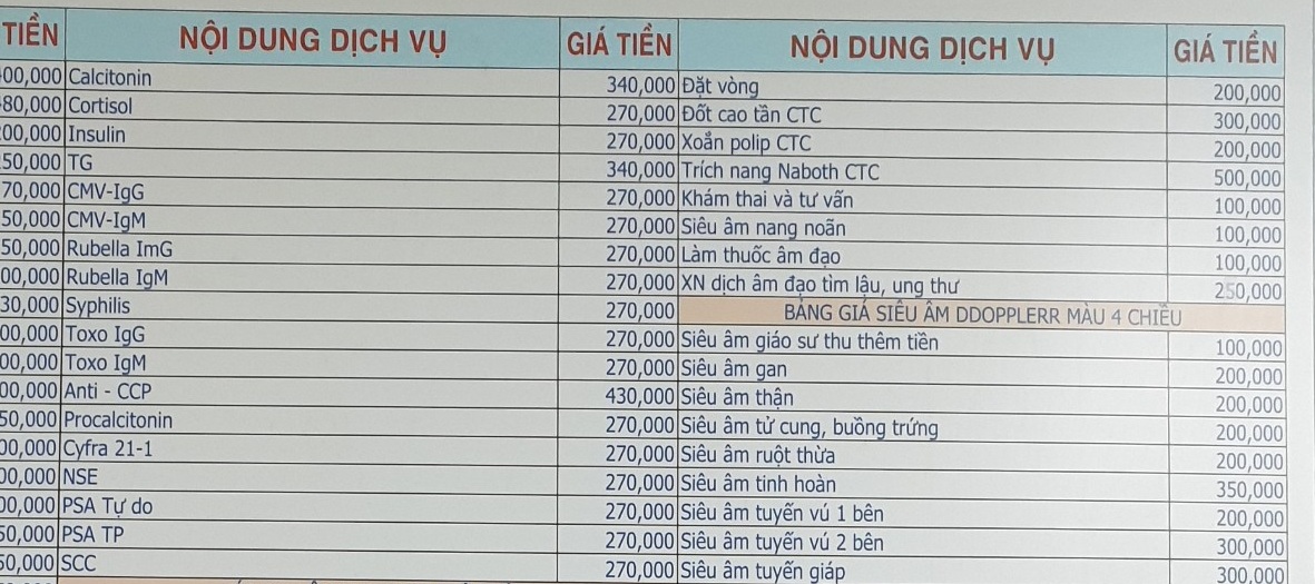 Bảng giá dịch vụ bệnh viện đa khoa 16A Hà Đông - ảnh 5