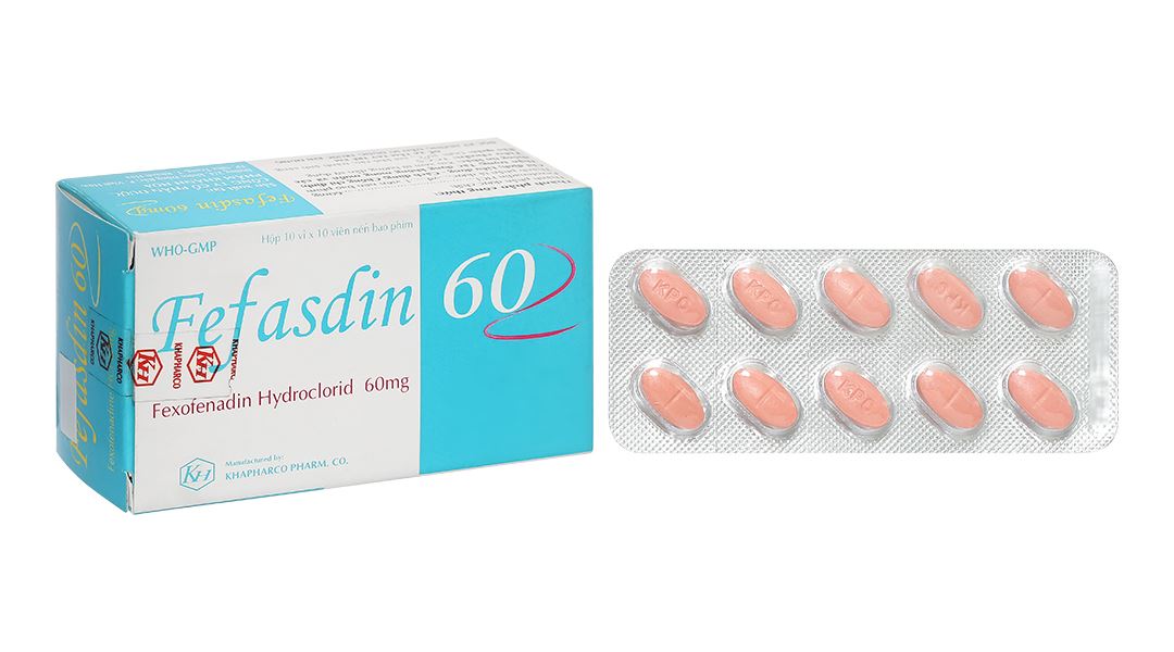 Fefasdin 60 Khapharco: Điều trị viêm mũi dị ứng, mày đay (10 vỉ x 10 viên) - ảnh 2