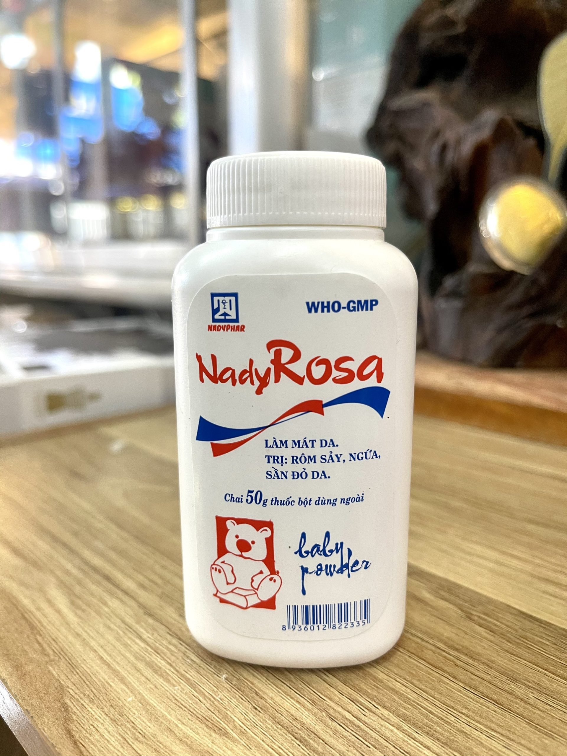 Phấn thoa da NadyRosa Nadyphar 80g – Giảm ngứa, trị rôm sảy và làm mát da hiệu quả - ảnh 1