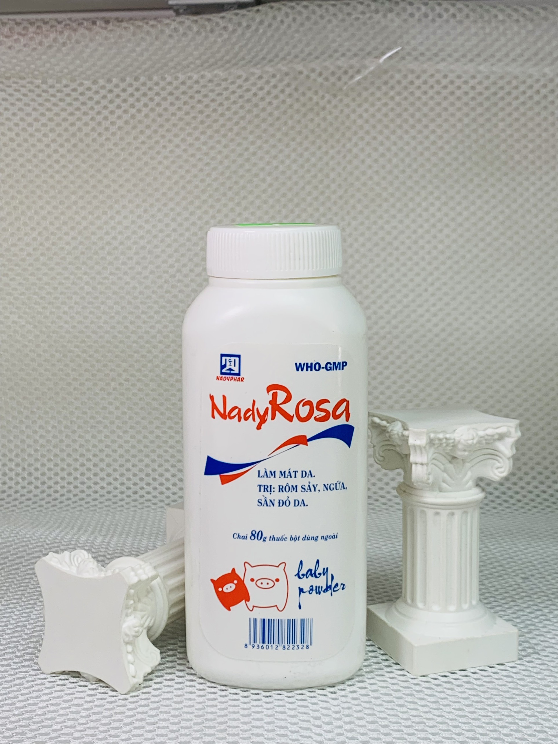 Phấn thoa da NadyRosa Nadyphar 80g – Giảm ngứa, trị rôm sảy và làm mát da hiệu quả - ảnh 3