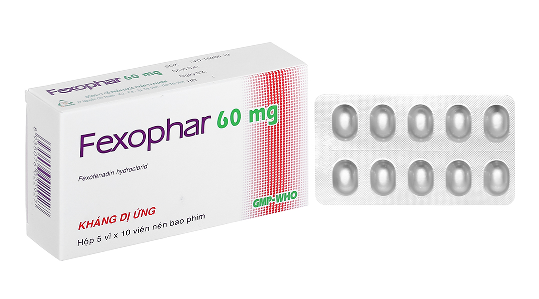 Thuốc Fexophar 60mg: Điều Trị Viêm Mũi Dị Ứng, Dị Ứng Da, Mày Đay - ảnh 1