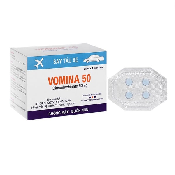 Thuốc Vomina Plus 50mg Medipharco – Điều trị buồn nôn, chóng mặt say tàu xe - ảnh 3