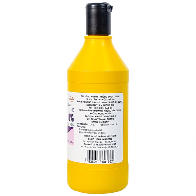 Dung dịch sát khuẩn Povidine 10% Pharmedic 500ml – Ngừa nhiễm khuẩn vết cắt, trầy - ảnh 2