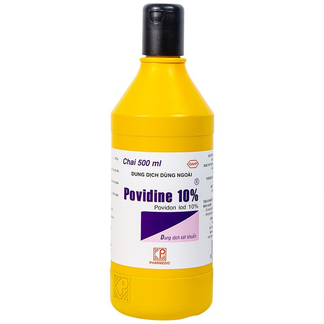 Dung dịch sát khuẩn Povidine 10% Pharmedic 500ml – Ngừa nhiễm khuẩn vết cắt, trầy - ảnh 1