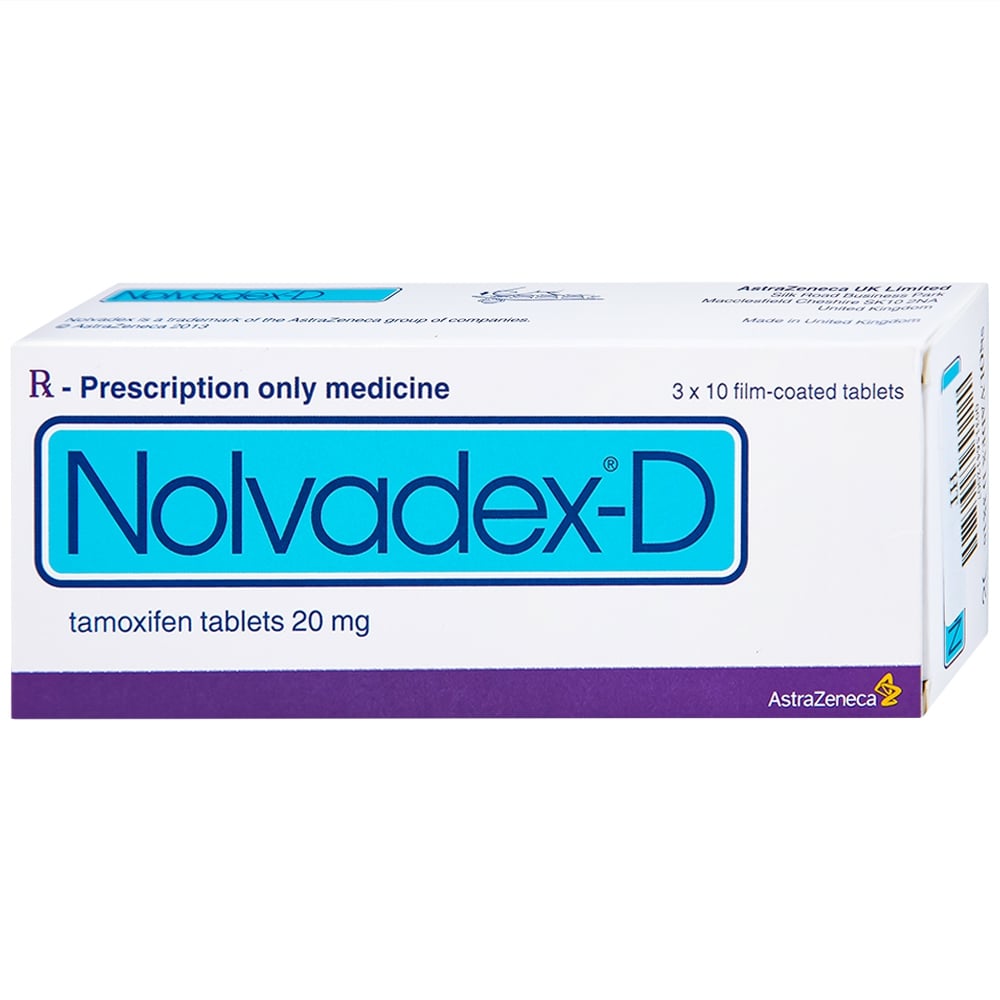 Viên nén Nolvadex-D AstraZeneca hỗ trợ điều trị ung thư vú (hộp 3 vỉ x 10 viên) - ảnh 1