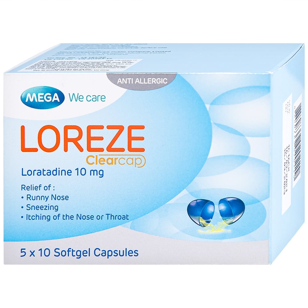 Viên Nang Mềm Loreze 10mg MEGA We Care: Điều Trị Viêm Mũi Dị Ứng, Mày Đay - ảnh 1