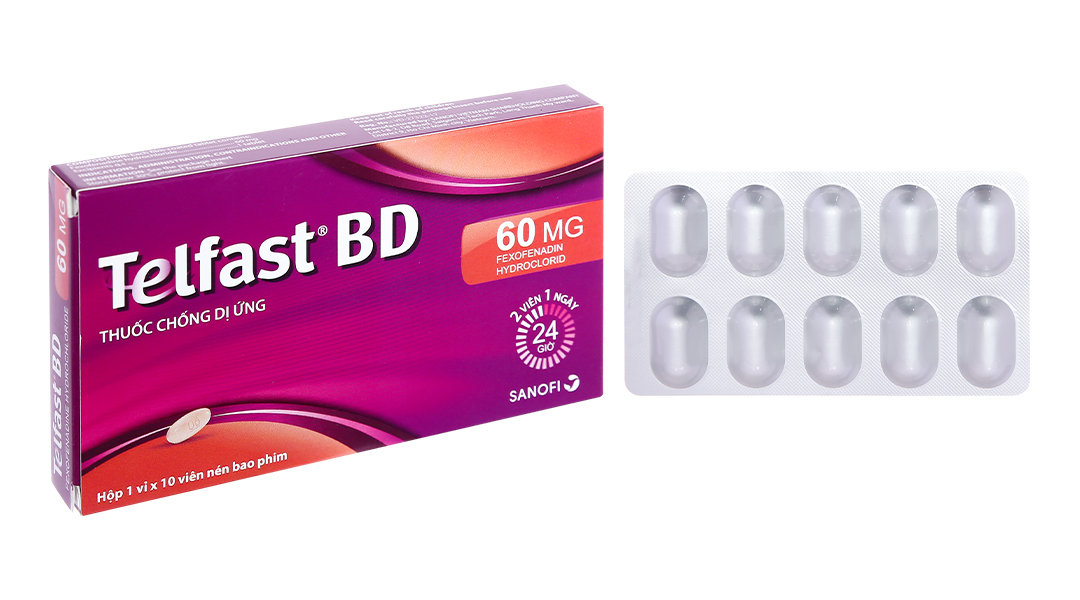 Thuốc Telfast BD 60mg Sanofi: Giải pháp cho viêm mũi dị ứng, mày đay - ảnh 1