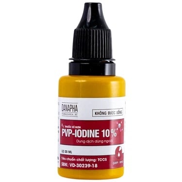 Dung dịch PVP-Iodine 10% Danapha 20ml - Sát trùng vết thương, vết bỏng hiệu quả - ảnh 2