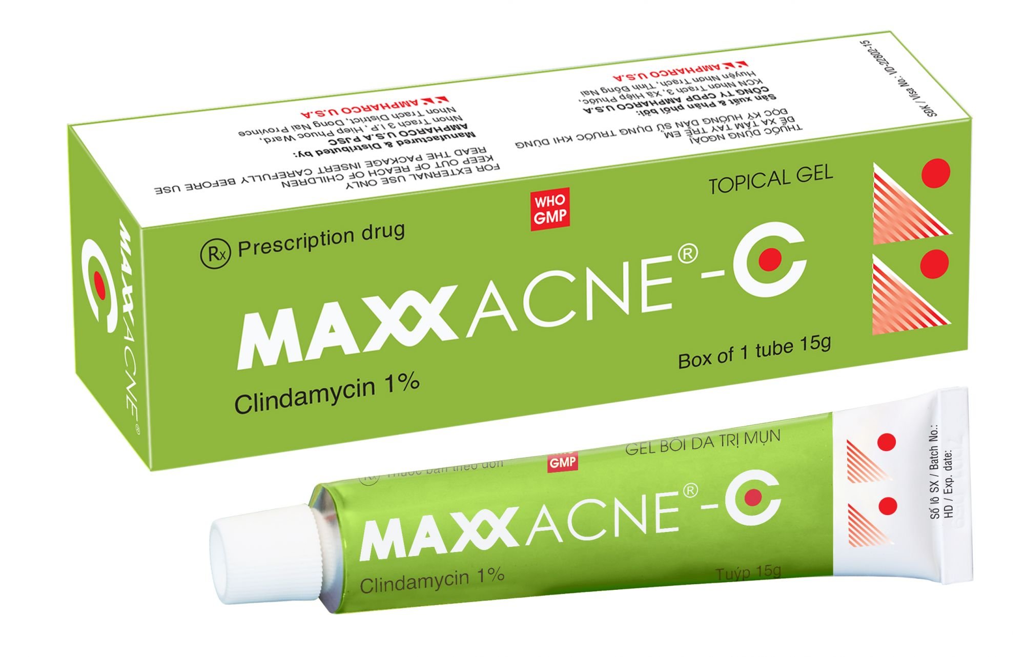 Gel bôi da Maxx Acne-AC Ampharco U.S.A 15g điều trị mụn trứng cá hiệu quả - ảnh 1