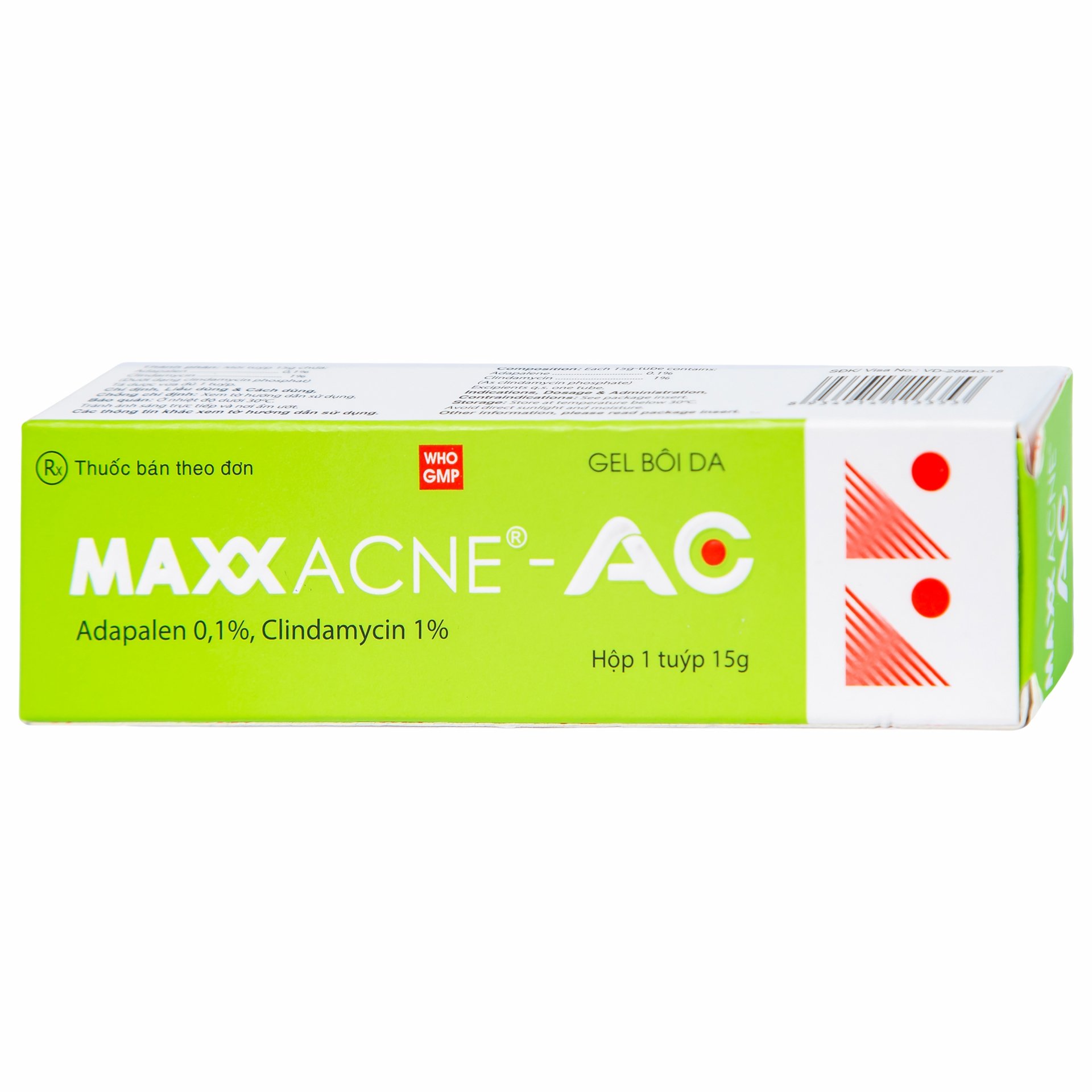 Gel bôi da Maxx Acne-AC Ampharco U.S.A 15g điều trị mụn trứng cá hiệu quả - ảnh 2