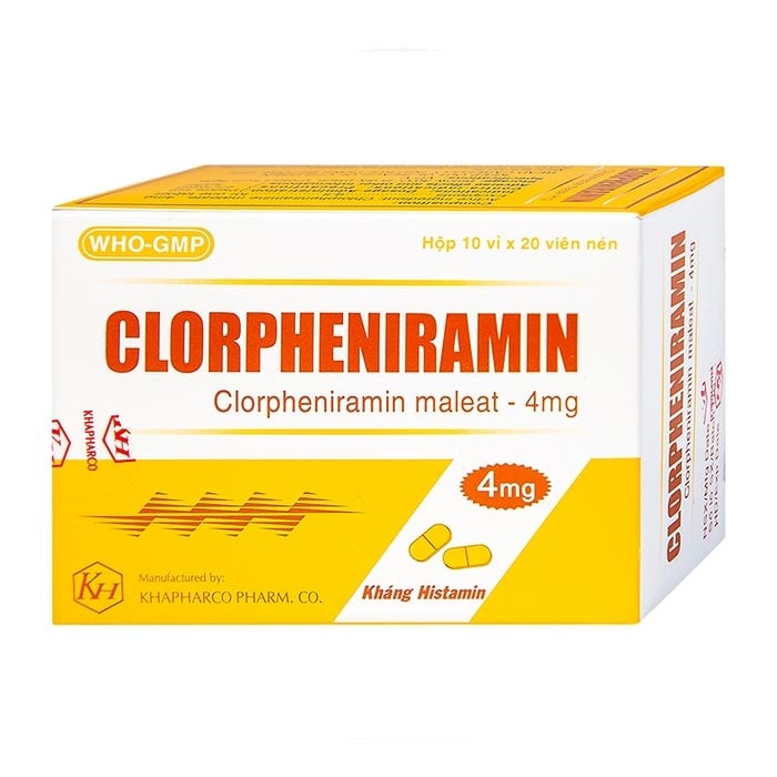 Thuốc Clorpheniramin 4mg Khapharco điều trị viêm mũi dị ứng, mày đay - ảnh 1