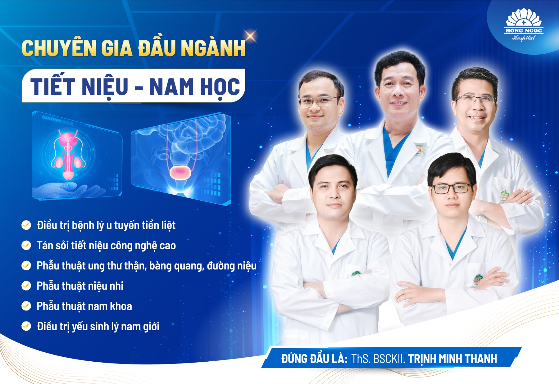 Phẫu thuật Tiết niệu & Nam khoa Công nghệ cao tại Bệnh viện Hồng Ngọc: Giải pháp toàn diện cho Sỏi, Tiền liệt tuyến và Bệnh lý Nam khoa - ảnh 2