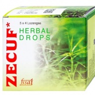 Viên ngậm giảm ho Zecuf Herbal Drops Xanh giúp ấm họng Hộp 20 Viên