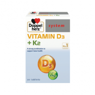 Vitamin D3 + K2 Hỗ trợ giảm nguy cơ loãng xương (Hộp 30 viên)
