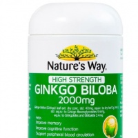 Viên uống Nature\'s Way High Strength Ginkgo Biloba 2000mg bổ não, tăng cường trí nhớ