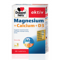 Magnesium + Calcium + D3 Giúp phát triển cơ và xương của cơ thể (Hộp 30 Viên)