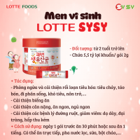 Men Vi sinh Lotte Sysy Pro Đỏ Hỗ trợ giảm táo bón, tiêu chảy, ăn uống ngon miệng