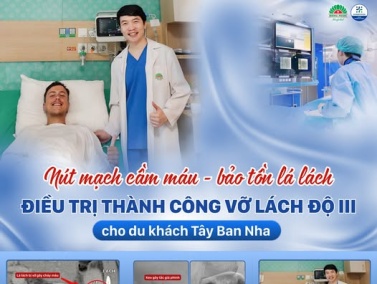 Vỡ lách độ III: Phép màu của Điện quang can thiệp cứu sống du khách Tây Ban Nha