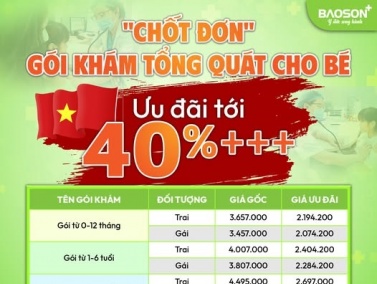 Gói Khám Sức Khỏe Toàn Diện Cho Bé Tại Bệnh Viện Đa Khoa Bảo Sơn: Chăm Sóc Sức Khỏe Toàn Diện, Ưu Đãi Hấp Dẫn