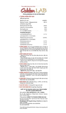 Golden Lab 20 Gói - Men Vi Sinh Hỗ Trợ Tiêu Hóa Cho Trẻ - Ảnh 2