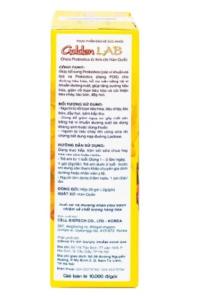 Golden Lab 20 Gói - Men Vi Sinh Hỗ Trợ Tiêu Hóa Cho Trẻ - Ảnh 3