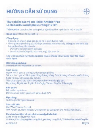 Men Vi Sinh Antibio Pro 100 Gói - Ảnh 3