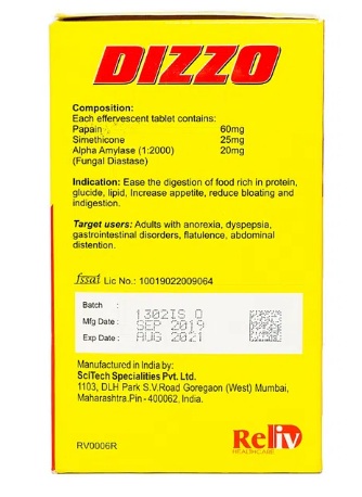 Viên Sủi Dizzo Effervescent Vị Cam 48 Viên - Rối loạn tiêu hóa, Khó tiêu, Đầy hơi - Ảnh 4
