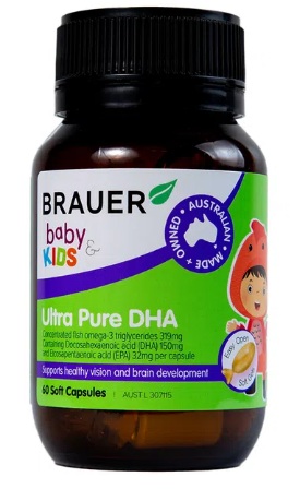 Brauer Baby Kids Ultra Pure Dha Viên Nhai Bổ Sung Lượng Dha cho bé từ 7 tháng tuổi - Ảnh 3
