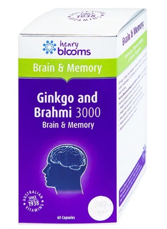 Ginkgo And Brahmi 3000 Henry Blooms Viên Uống Cải Thiện Trí Nhớ 60 Viên - Ảnh 3