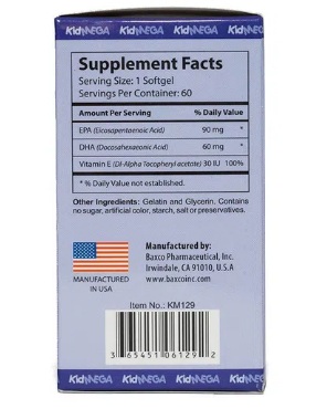 Kidmega Ubb Viên Uống Bổ Mắt, Bổ Não Cho Trẻ Em (60 Viên) - Ảnh 3