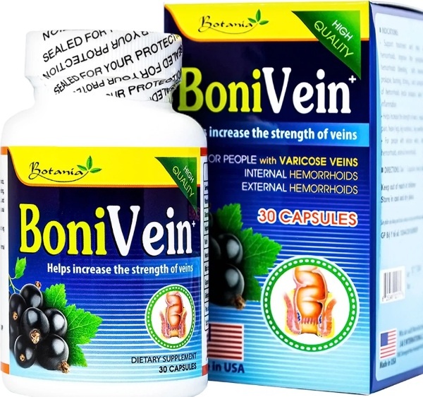 Viên Uống Bonivein Hỗ Trợ Điều Trị Bệnh Trĩ Hộp 30 Viên - Ảnh 1