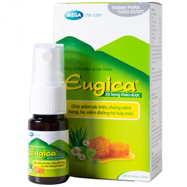 Xịt Họng Thảo Dược Eugica Chai 10Ml - Ảnh 1