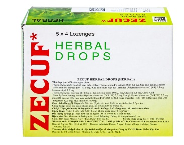 Viên ngậm giảm ho Zecuf Herbal Drops Xanh giúp ấm họng Hộp 20 Viên - Ảnh 3