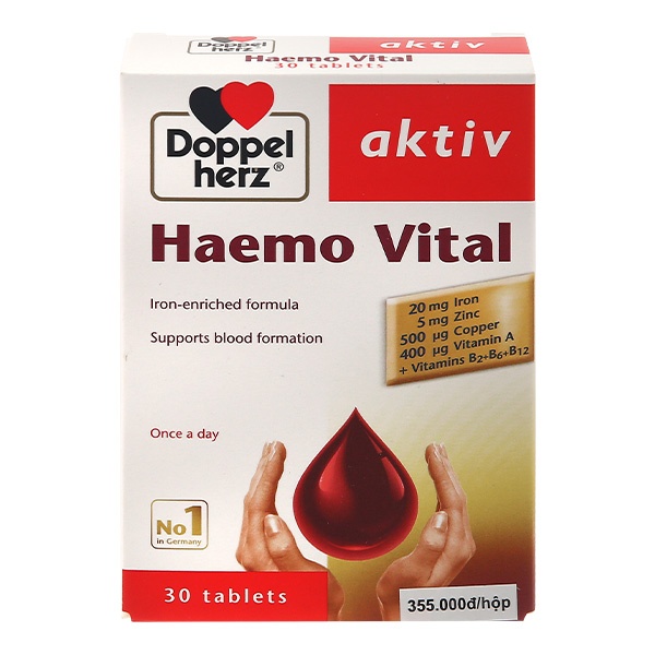 Viên uống Haemo Vital bổ sung sắt (Hộp 30 viên) - Ảnh 2