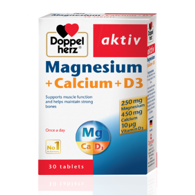Magnesium + Calcium + D3 Giúp phát triển cơ và xương của cơ thể (Hộp 30 Viên) - Ảnh 1