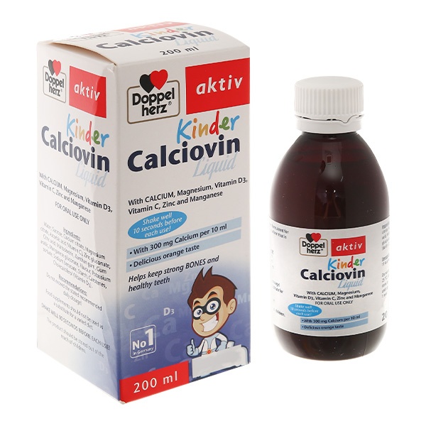 Kinder Calciovin Liquid bổ sung canxi cho bé (Chai 200ml) - Ảnh 1