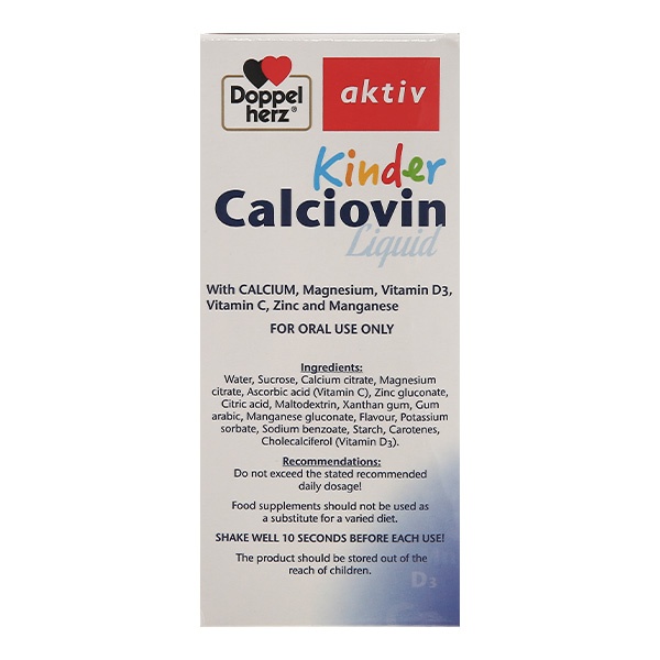 Kinder Calciovin Liquid bổ sung canxi cho bé (Chai 200ml) - Ảnh 4