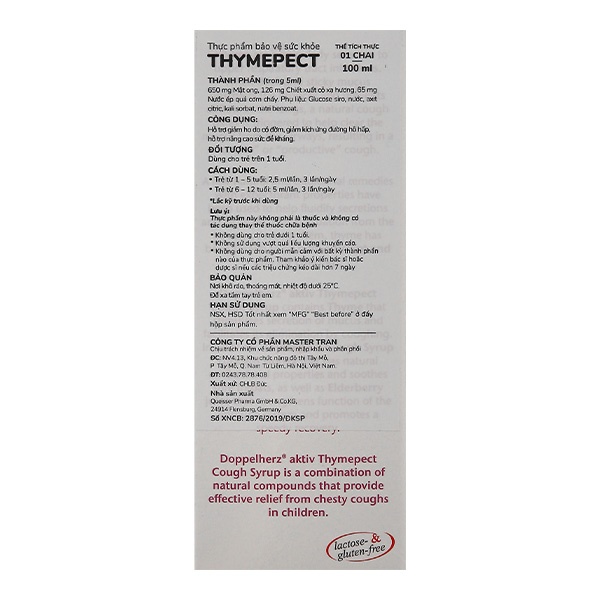 Siro Kinder Thymepect hỗ trợ giảm ho (Chai 100ml) - Ảnh 3