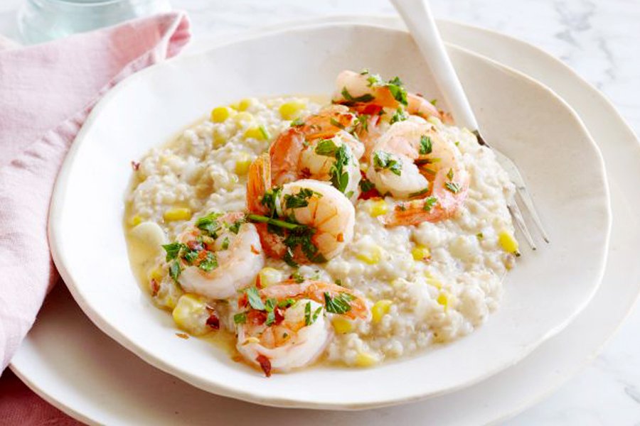 Cháo tôm yến mạch